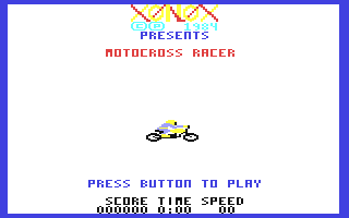 Motocross Racer Title Screen